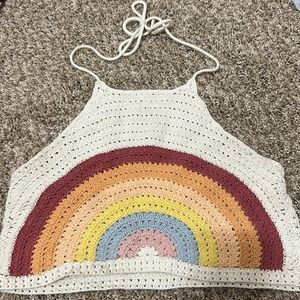 Rainbow crop top
